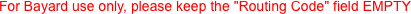 For Bayard use only, please